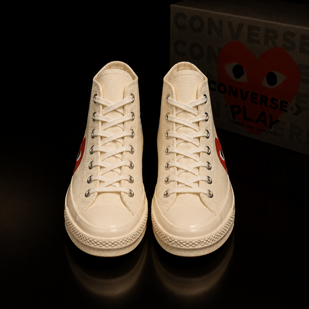 Converse Chuck 70 Comme des Garçons Play Hi 150205C vue de face légèrement plongeante