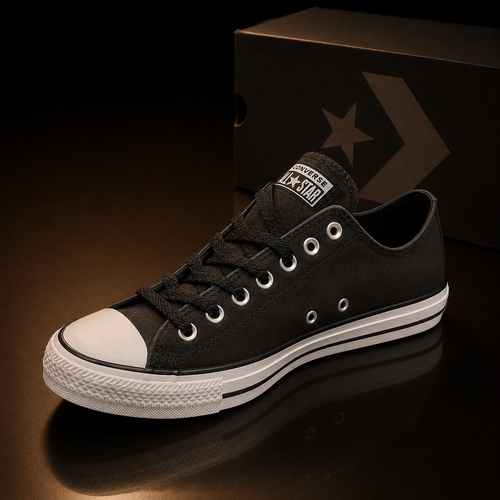 Converse CTAS OX 159614C Black Black White vue 3/4 droite
