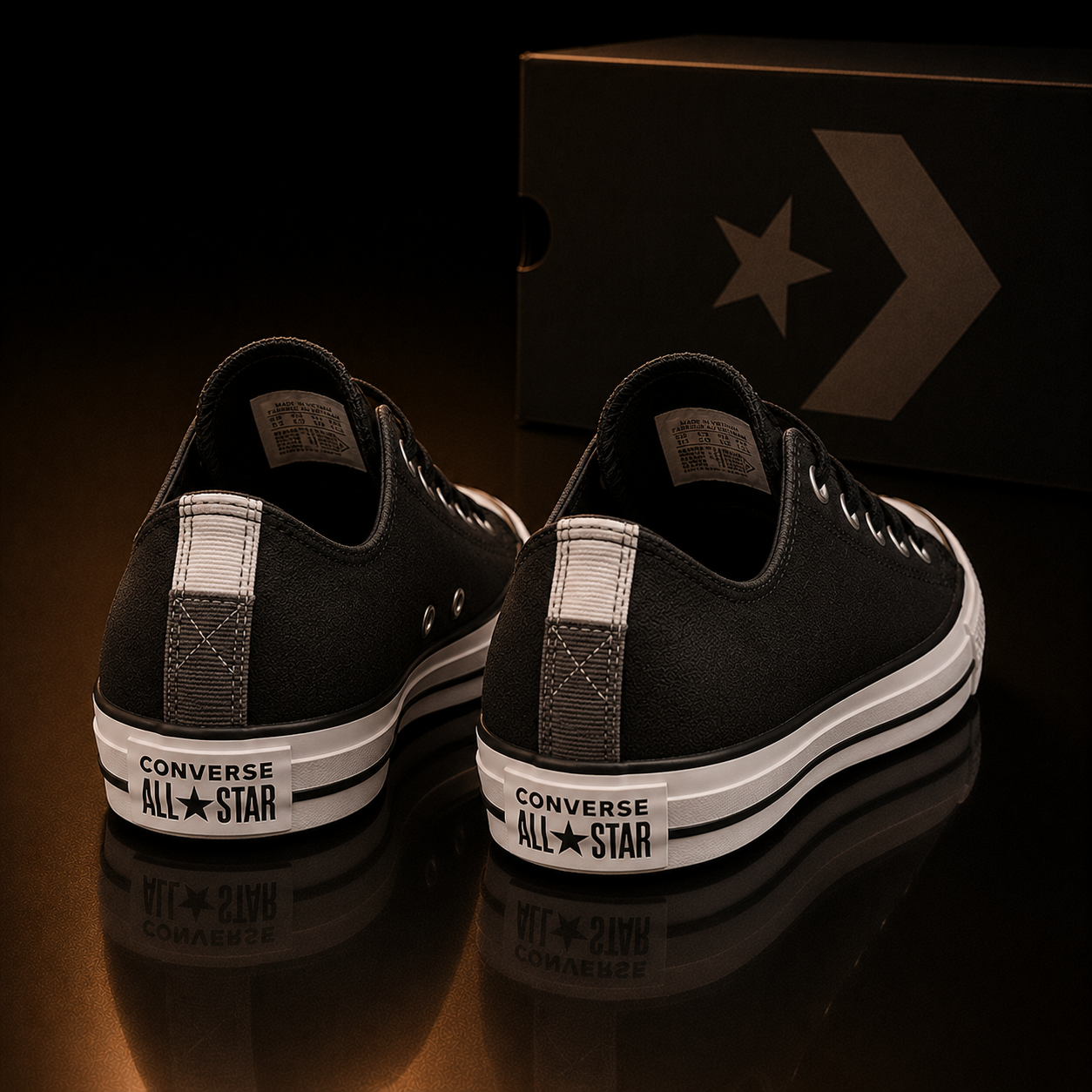 Converse CTAS OX 159614C Black Black White vue arrière