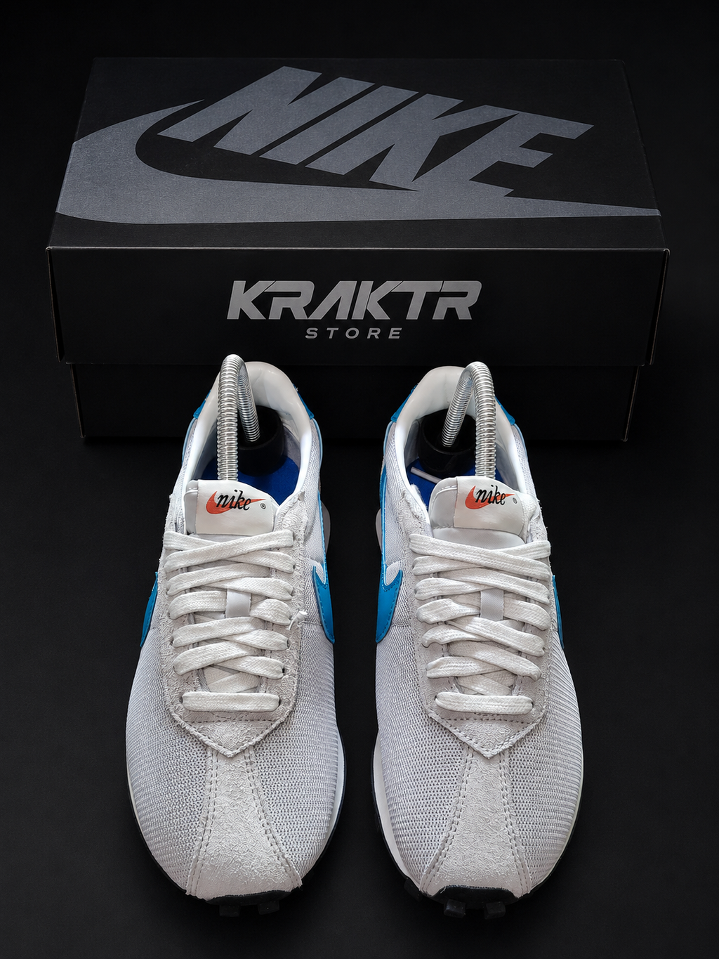 Nike LD-1000 Grey Blue vue dessus détails running vintage