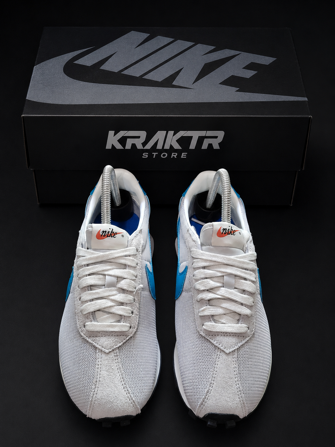 Nike LD-1000 Grey Blue vue dessus détails running vintage