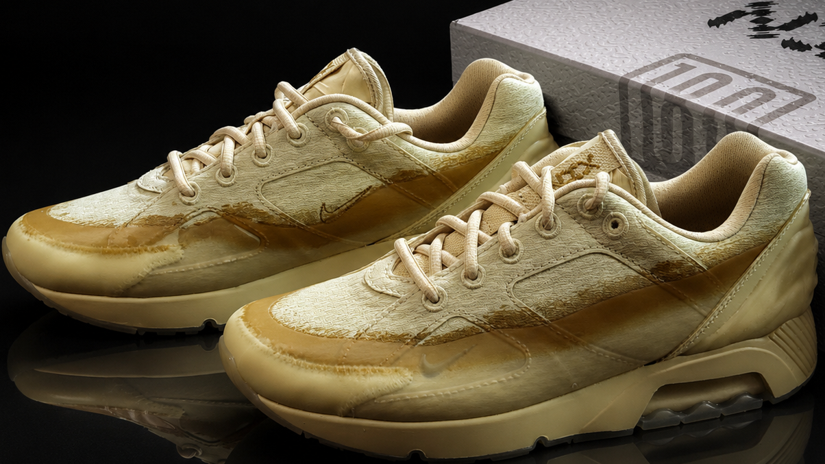 Nike Air 180 SP Bronzine Beige vue latérale profil sneaker running