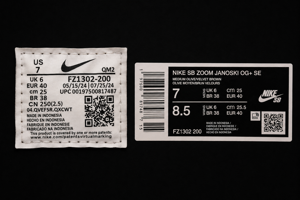 Étiquettes authentiques Nike SB Janoski FZ1302-200 EU 40 US 7