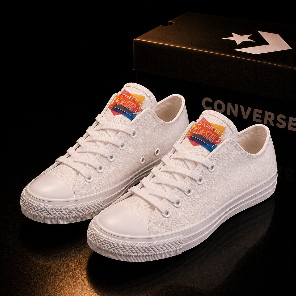Converse CTAS Ox 165330C Unisexe vue 3/4 intérieure gauche fond noir premium