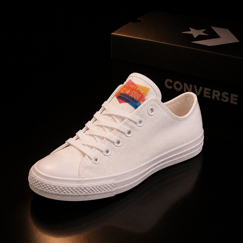 Converse CTAS Ox 165330C Unisexe vue 3/4 extérieure droite fond noir premium