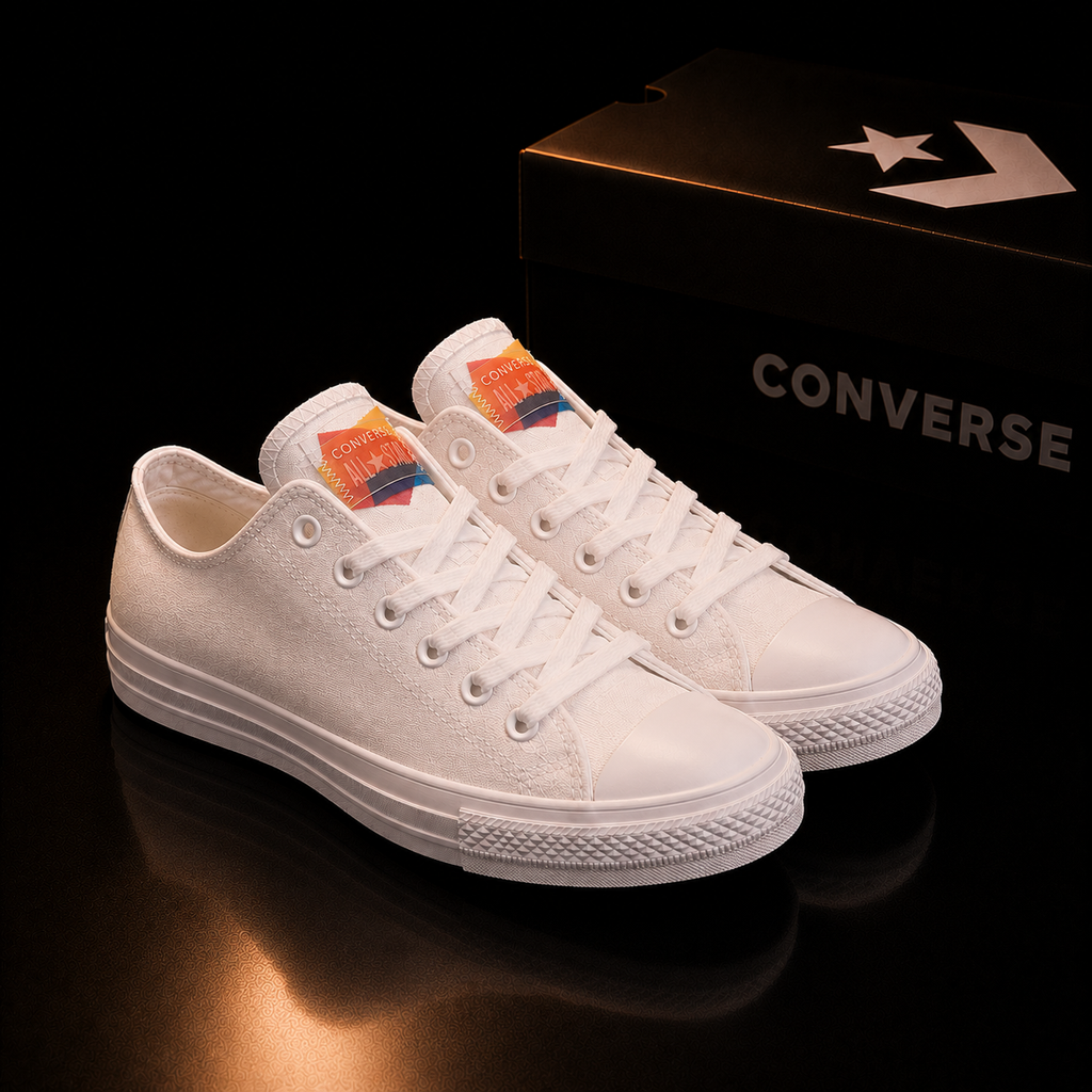Converse CTAS Ox 165330C Unisexe vue 3/4 extérieure gauche fond noir premium