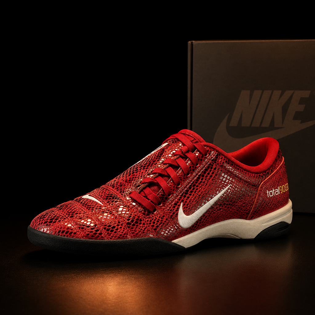 Nike Total 90 SE IB4204-600 Femme vue 3/4 avant droite fond noir premium