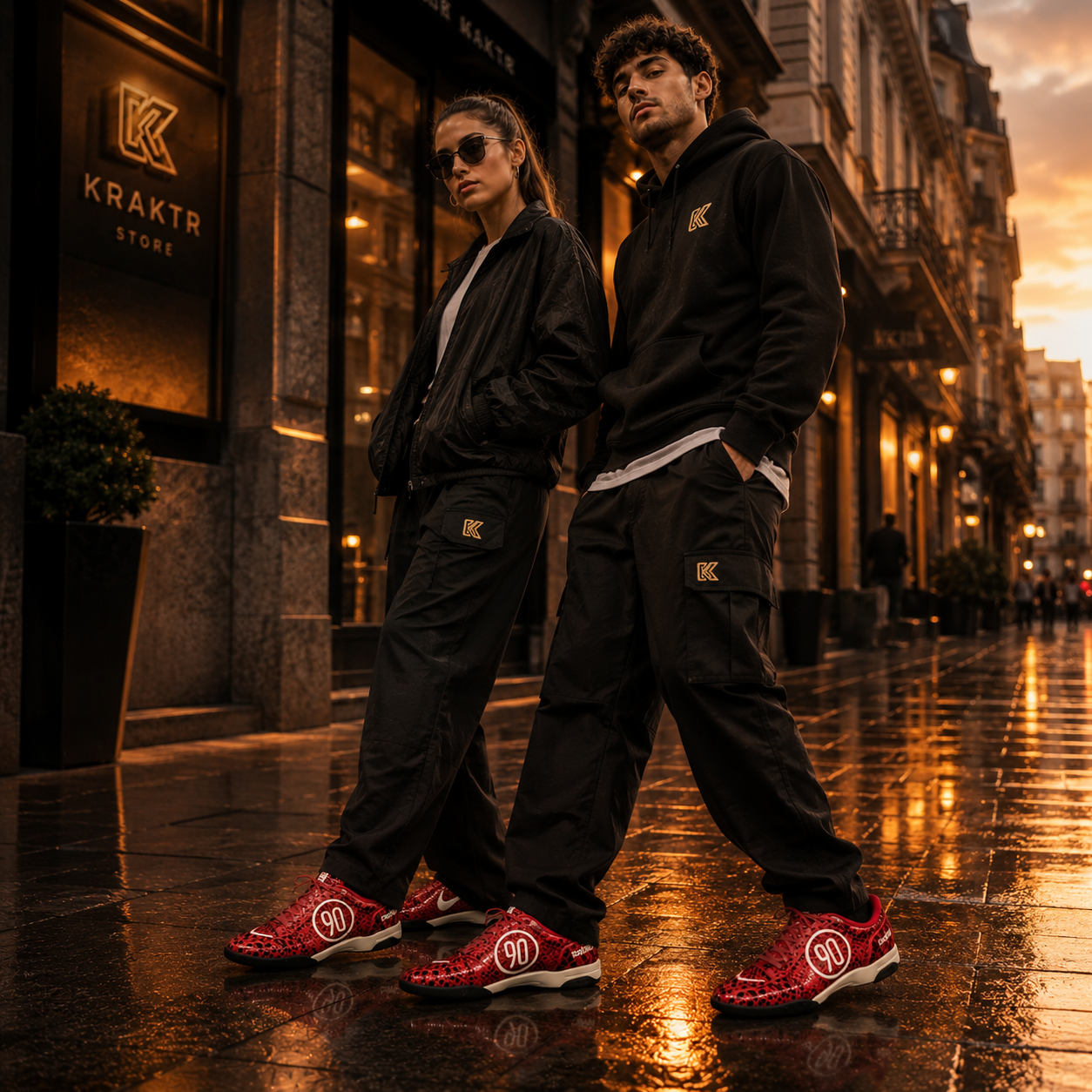 Nike Total 90 SE IB4204-600 Femme portée par un couple en rue urbaine premium style streetwear luxe