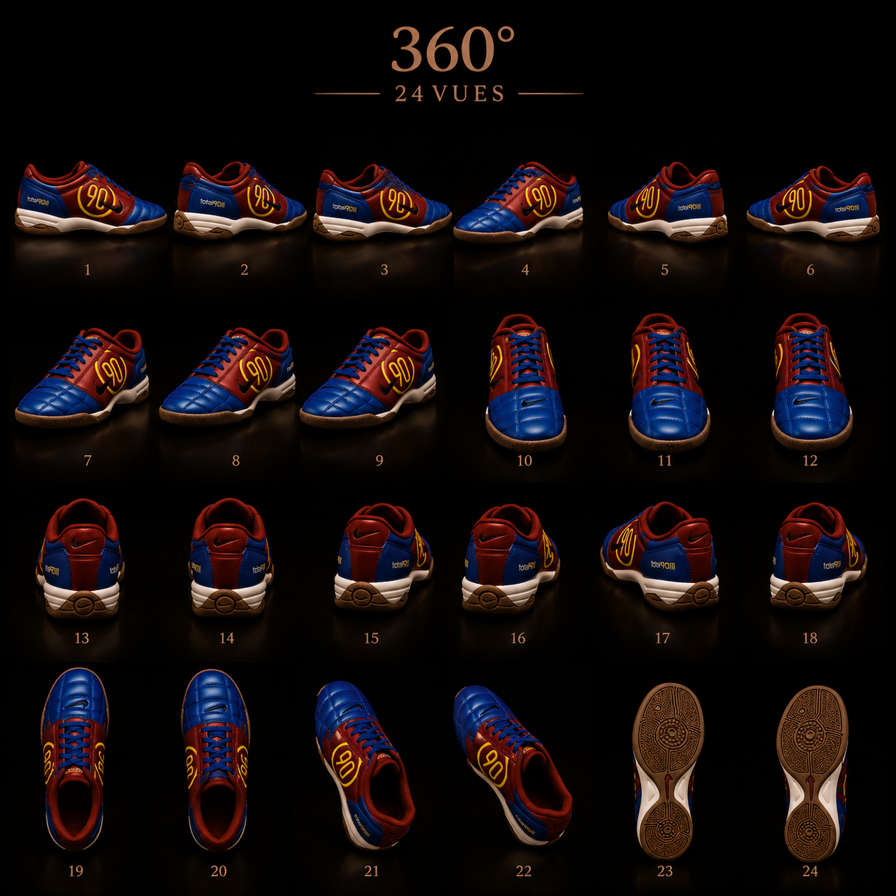 Nike Total 90 HQ2851-401 Unisexe planche 360° premium 24 vues
