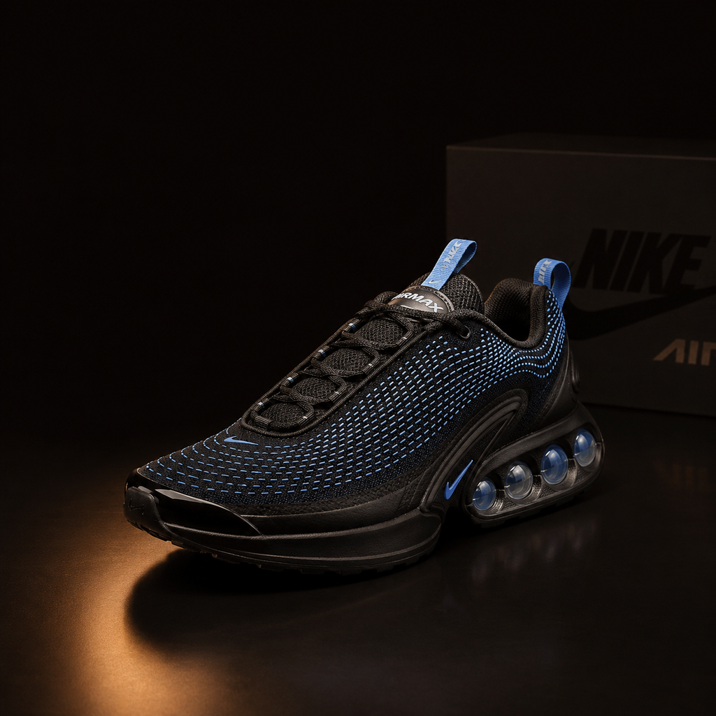 Nike Air Max DN IH4463-001 Homme vue 3/4 avant extérieure sur fond noir premium