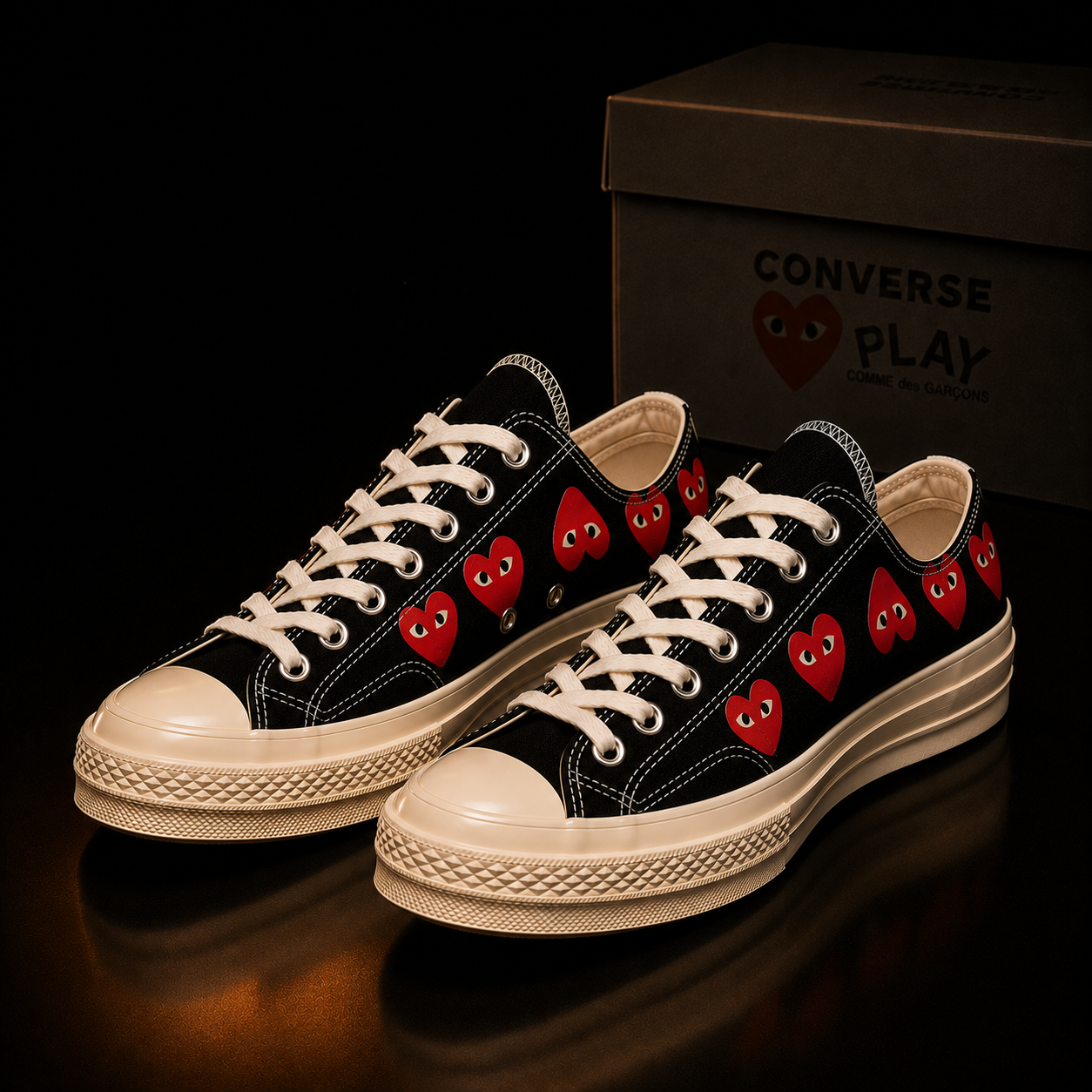 Converse Chuck 70 CDG Play A08149C Unisexe vue 3/4 avant gauche