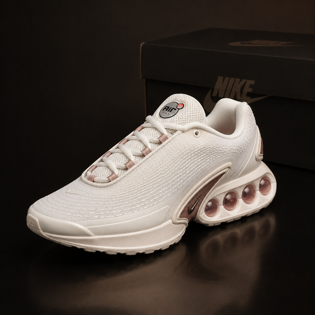 Nike Air Max DN Tech IH0284-100 Femme vue 3/4 avant gauche sur fond noir premium