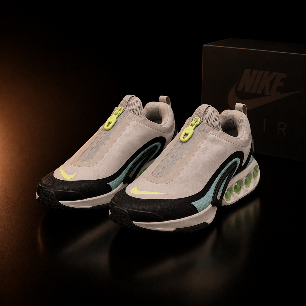 Nike Air Max DN Roam HQ8605-003 Homme vue 3/4 avant gauche sur fond noir premium