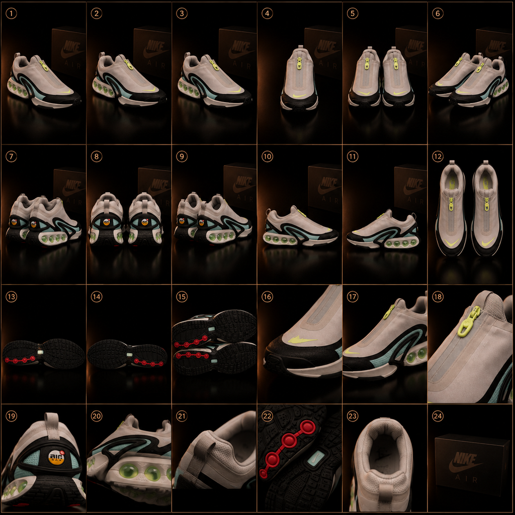 Nike Air Max DN Roam HQ8605-003 Homme planche 360° premium 24 vues