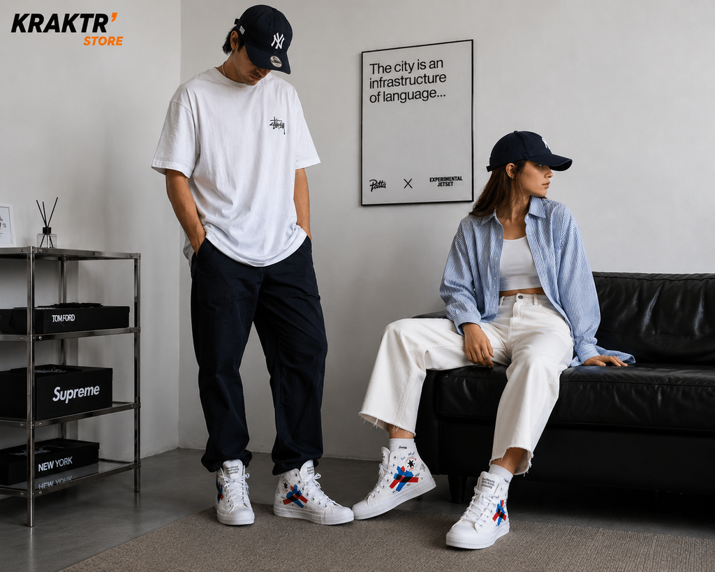Converse Chuck 70 Hi Patta White Multicolor portée style streetwear urbain