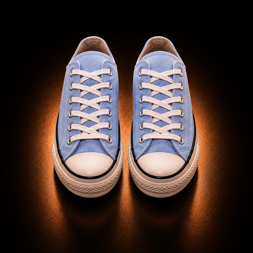 Converse Chuck 70 Ox A06522C Cloudy Daze vue de dessus fond noir premium
