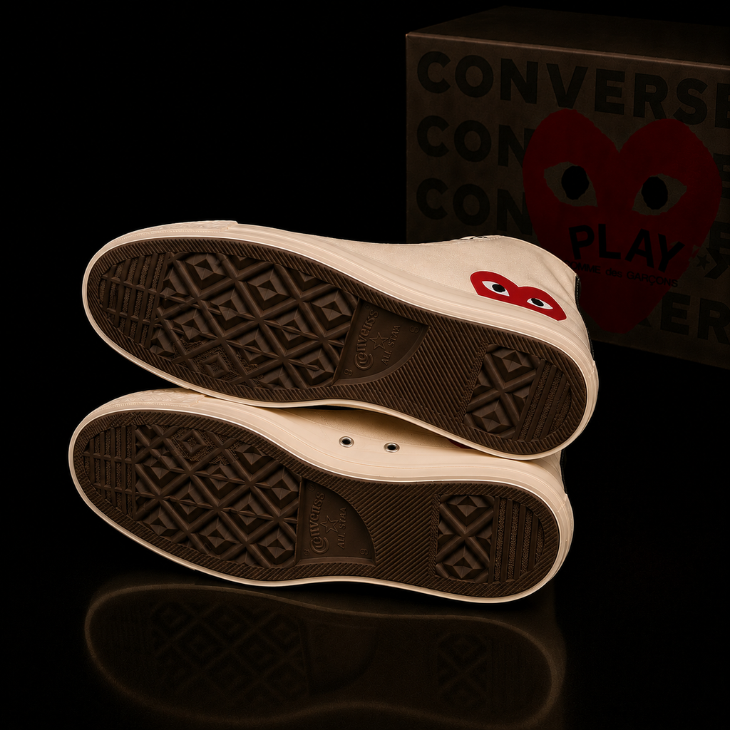 Converse Chuck 70 Comme des Garçons Play Hi 150205C vue semelles extérieures
