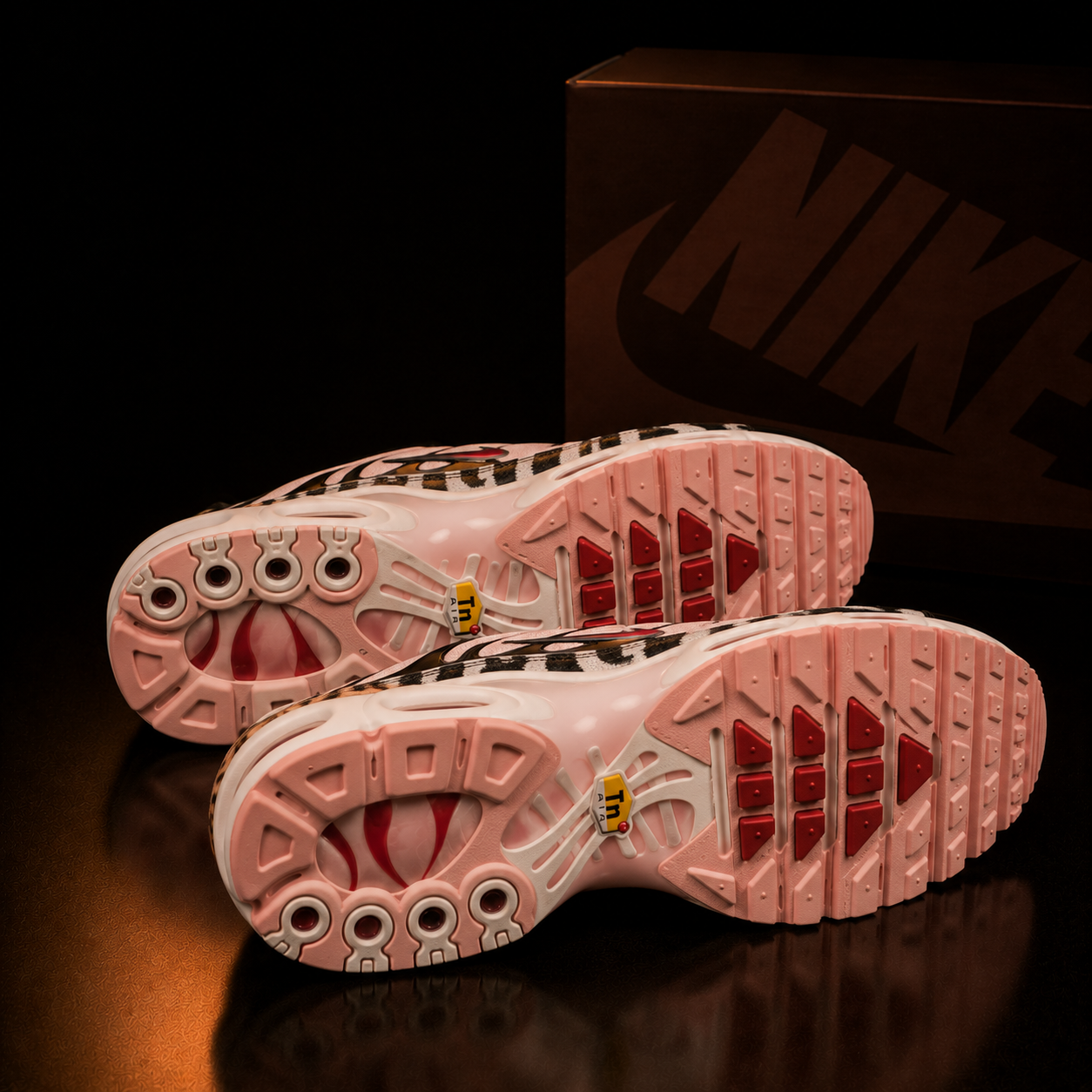 Nike Air Max Plus DZ4842-600 Femme vue des semelles – technologie Tuned Air