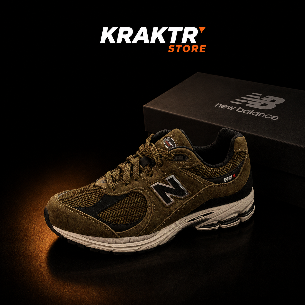 New Balance 2002R Olive Black U2002RR sneakers premium