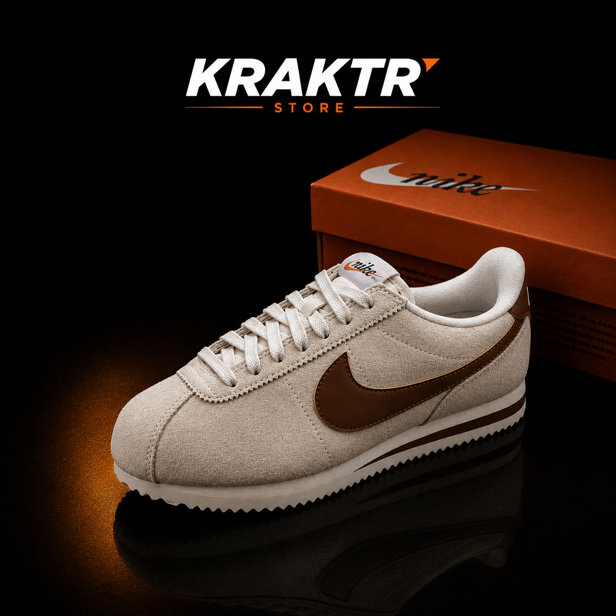 Nike Cortez White Baroque Brown IB1857-100 sneakers premium
