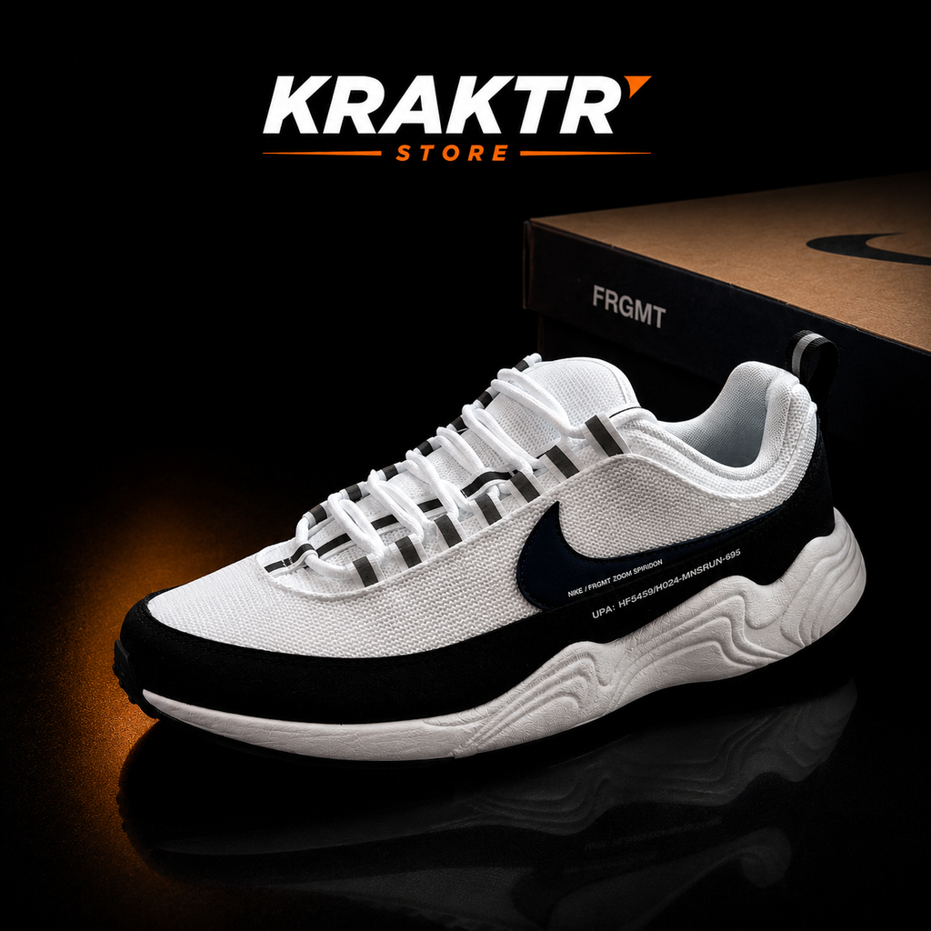 Nike Air Zoom Spiridon SP x FRGMT White Blue Void Black HF5455-100 sneakers premium