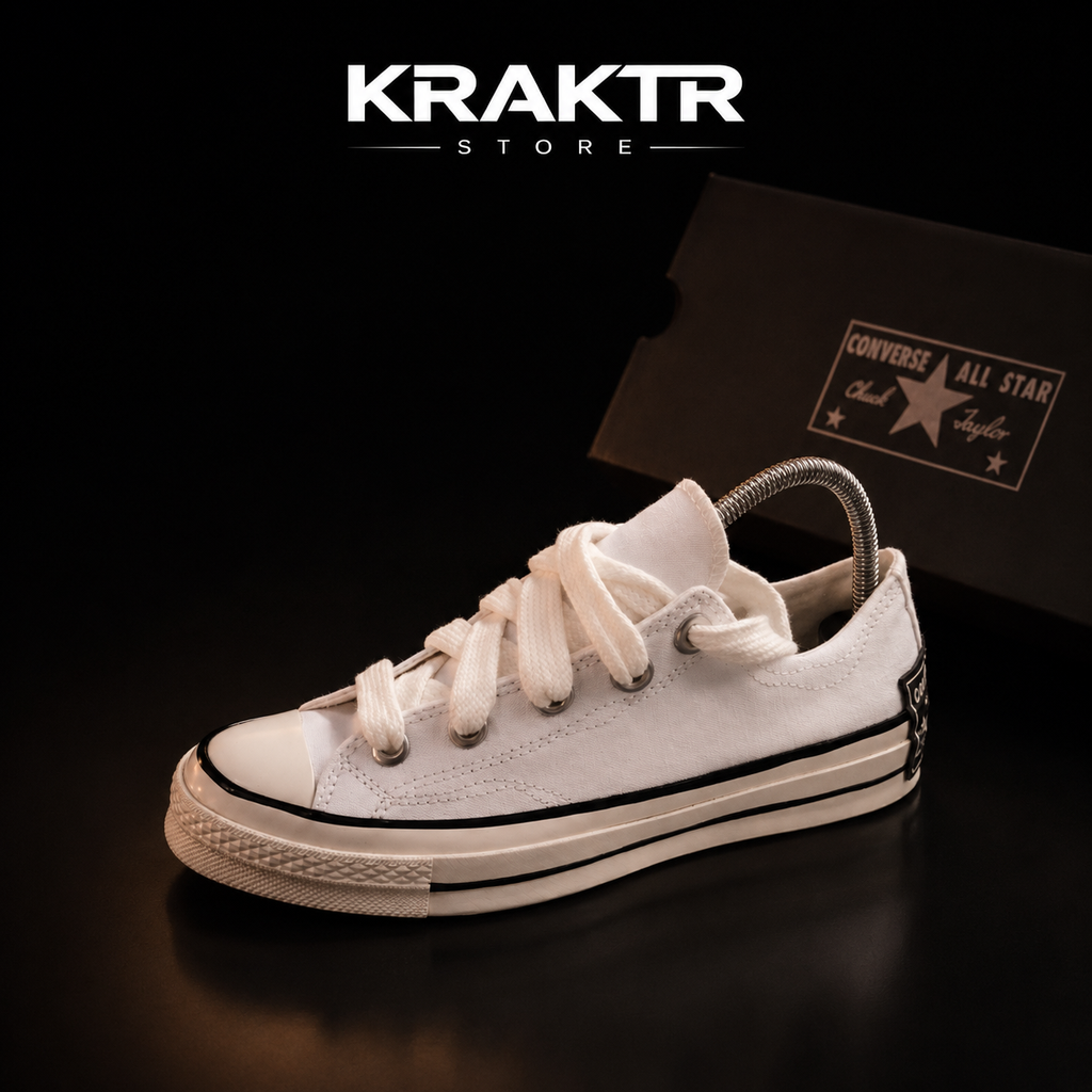 Converse Chuck 70 OX White Black Egret A08525C sneakers premium