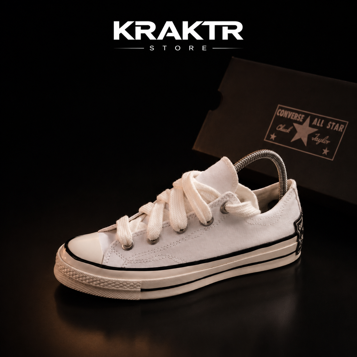 Converse Chuck 70 OX White Black Egret A08525C sneakers premium