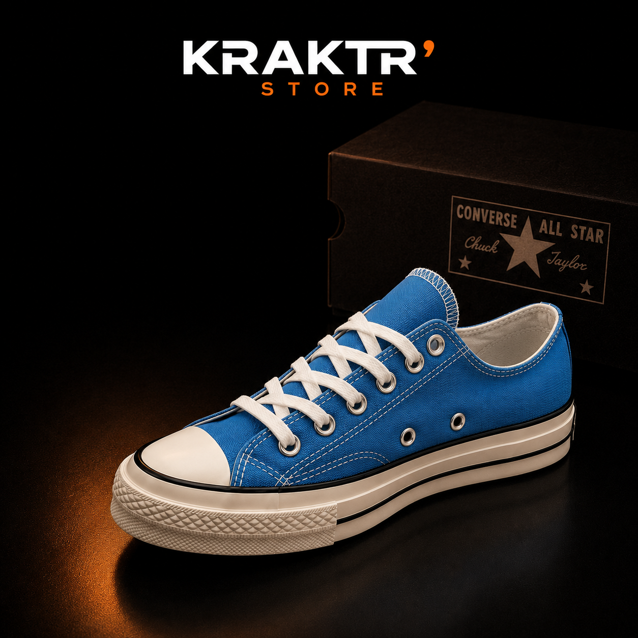 Converse Chuck 70 OX Open Sky Egret Black A10530C sneakers premium