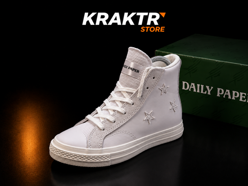 Converse x Daily Paper Star Player 76 Hi White Sand vue principale KRAKTR STORE
