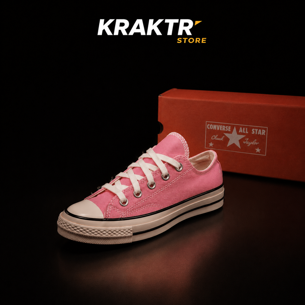 Miniature premium Converse Chuck 70 OX Pink Egret Black KRAKTR STORE