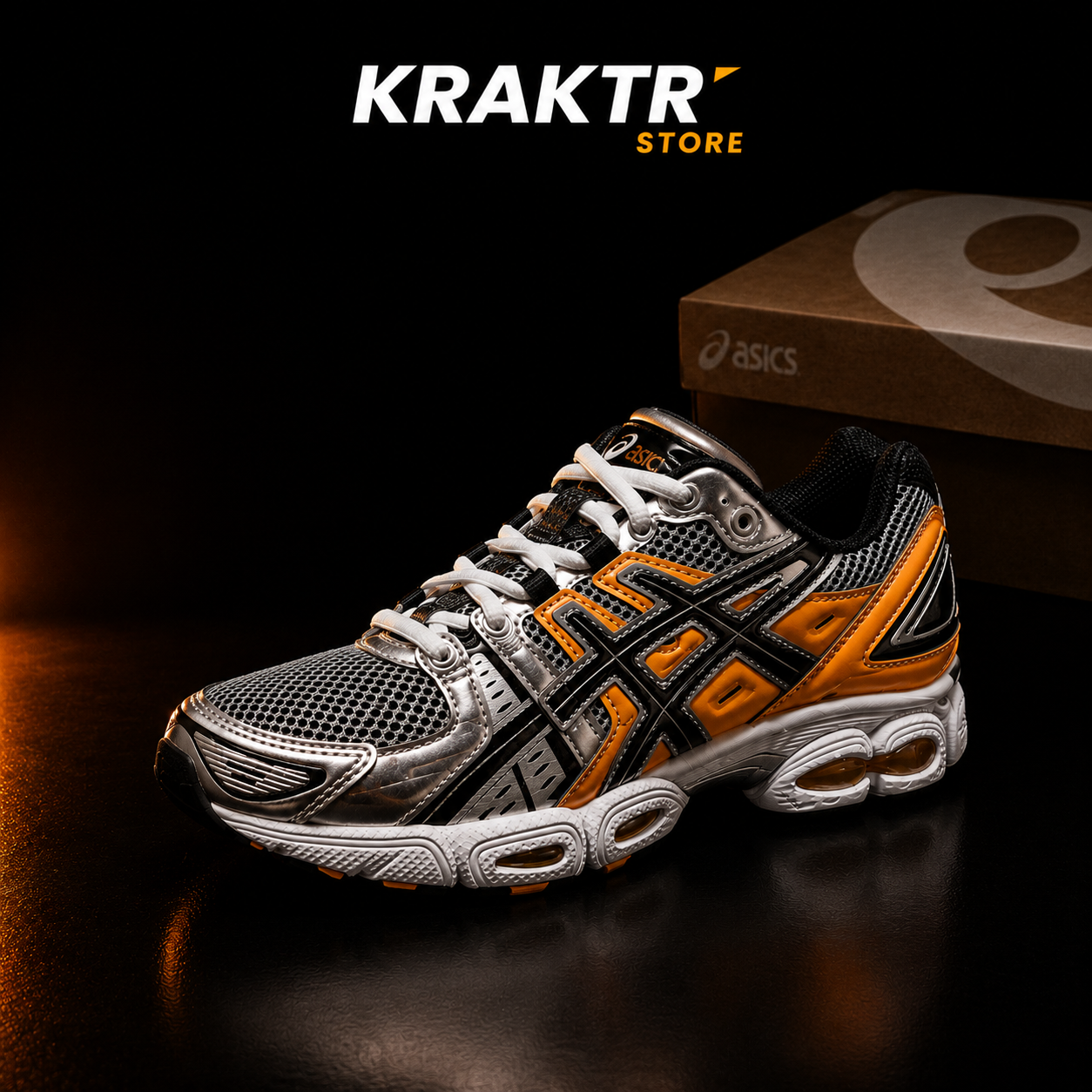 ASICS Gel-Nimbus 9 Sheet Rock Orange Lily visuel premium KRAKTR STORE