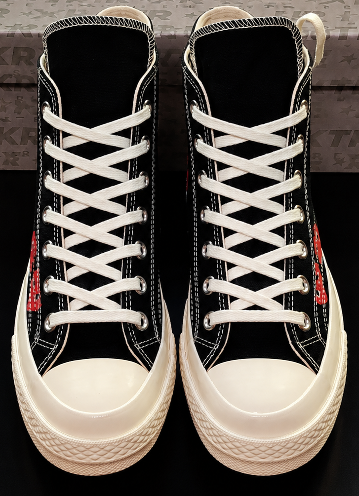 Converse Chuck 70 CDG Play Hi vue dessus détails premium