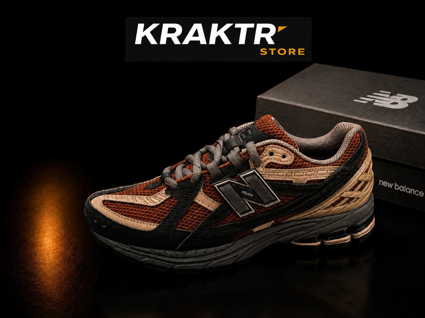 New Balance 1906R Rust Black vue latérale sur fond noir premium KRAKTR STORE