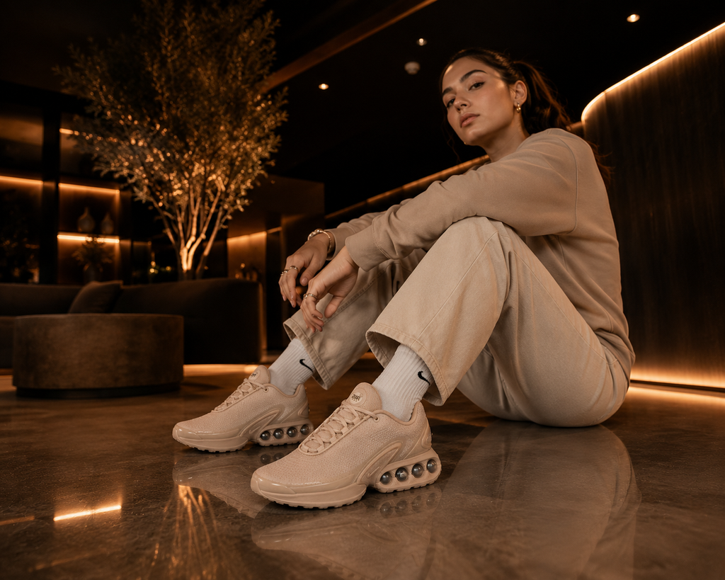 Nike Air Max DN ISA Bio Beige Sanddrift Hemp portée aux pieds – KRAKTR STORE