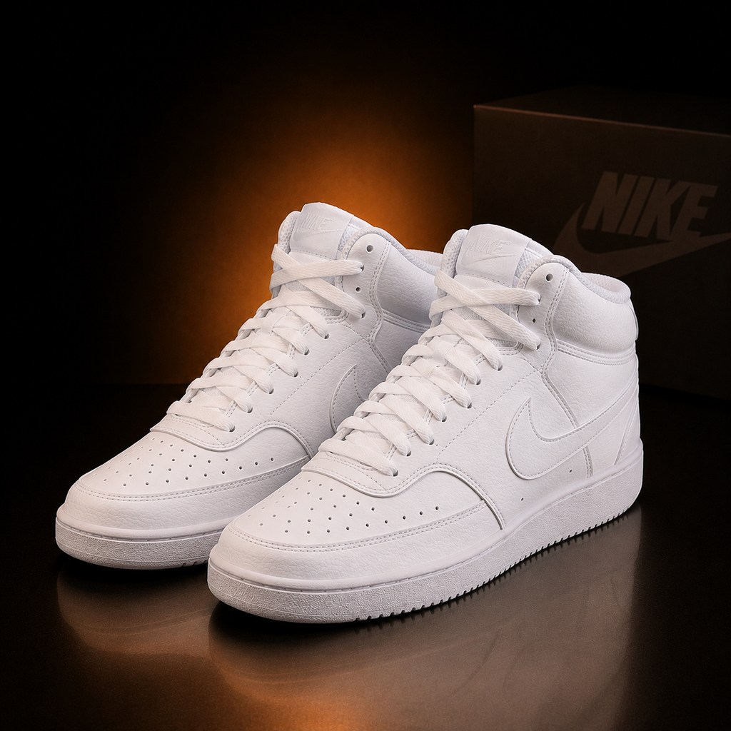 Nike Court Vision Mid NN DN3577-100 White paire vue trois quarts avant gauche – KRAKTR STORE