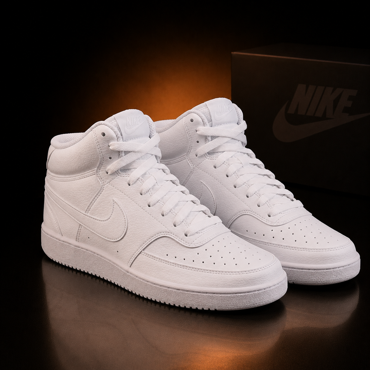 Nike Court Vision Mid NN DN3577-100 White paire vue trois quarts avant droite – KRAKTR STORE