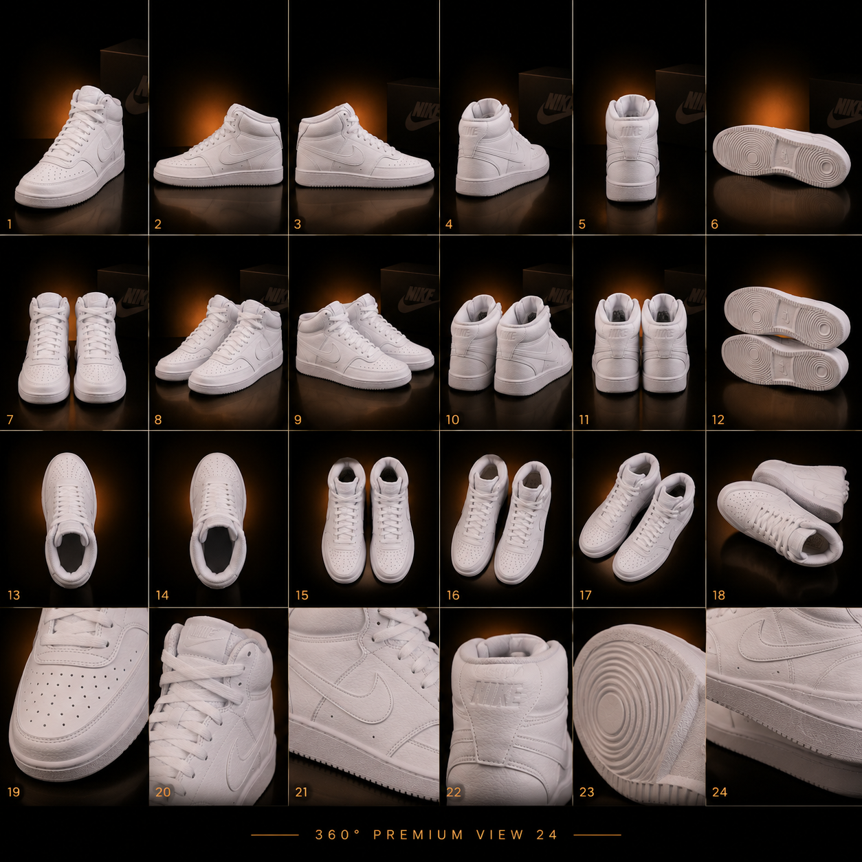 Nike Court Vision Mid NN DN3577-100 White planche 360° premium 24 vues – KRAKTR STORE